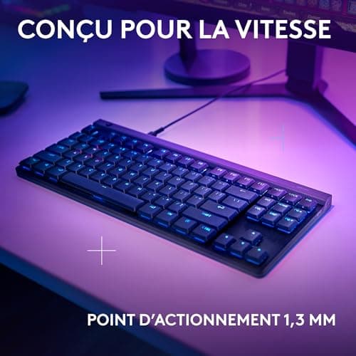 Logitech G G515 TKL Corded Gaming Keyboard (French Layout) – Black - Image 4