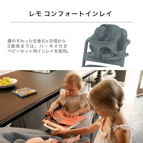 CYBEX Gold LEMO Comfort Cushion for CYBEX LEMO Baby Set and High Chair LEMO, Stunning Black - Image 4