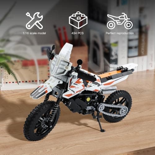 CASAFUNY Technic Motorcycle [434 Pieces] Brick Vehicle Building Games, Compatible with Lego Technic for Adults and Children 6+ Years - Image 3