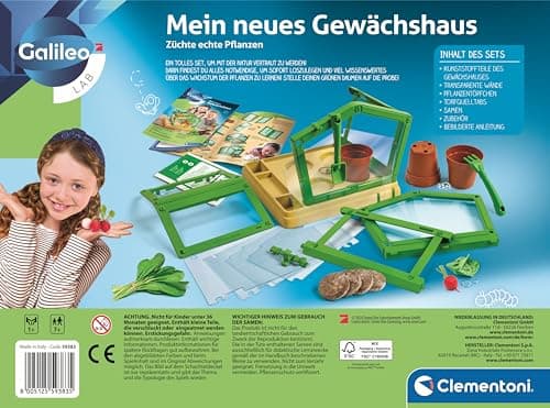 Clementoni Clementoni 59383 Galileo Lab My New Greenhouse, Planter and Seeds for Mini Gardeners and Herbal Botanists, Toy for Children from 7 Years - Image 5