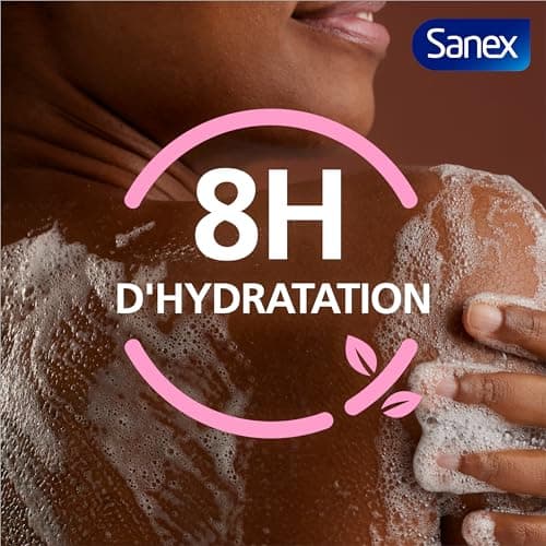 SANEX - Gel douche hypoallergénique Zéro% Sensitive - hydratation pendant 8 heures - testé sous contrôle dermatologique -Lot de 2 X 475 mL - Image 7