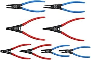 GEDORE 8 Piece Set of Mounting Pliers Set for Internal and External Circlips Straight and Angled 90° Nozzles S 8008