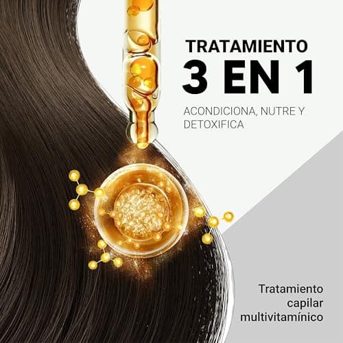 Après-shampooing à la Biotine pour les Cheveux, Collagène, Huile d'Argan, Huile de Jojoba et Huile de Macadamia avec 18 Vitamines pour les Cheveux I Prévient et aide à réduire la chute XXL 400 ml - Image 6