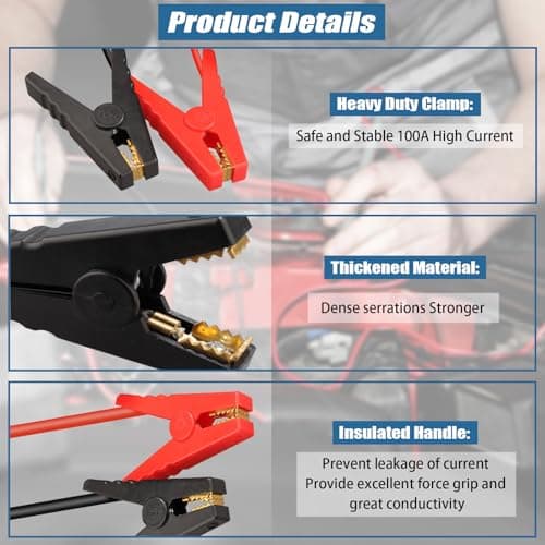 Car Jump Starter Adapter for Bosch Professional Battery 18V GBA 11AWG Cable Converted to Car Jump Starter, Starter Kit Cable for Car Battery (No Battery) - Image 4