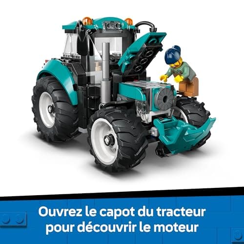 LEGO City Le Tracteur - Jouet de Construction - Maquette de Véhicule de Ferme avec Minifigurine de Fermier - Idée de Cadeau d'anniversaire pour Garçon dès 6 Ans & Fans de Mécanique 60498 - Image 6