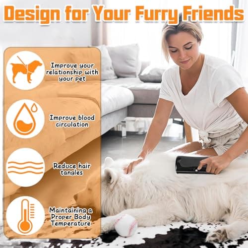 Hair Removal Brush for Dogs, Dog Toilet, Hair Removal Comb for Cats, Furminator for Long and Short Hair, Horses, Cats, Rabbits of All Types - Image 7