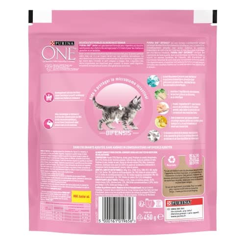 PURINA ONE Bifensis Junior | Chicken Kitten Dry Food | 450g Bag (Packaging May Vary) (Pack of 5) - Image 6