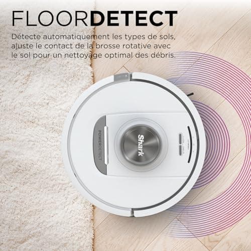 Shark PowerDetect Robot Vacuum Cleaner with 60 Day Self-Emptying Base - Carpet, Hard Floors & Pet Hair - 3D LiDAR Navigation - Wi-Fi/App - Odour Free Cartridge, 2 Brushes Included - White - Image 6