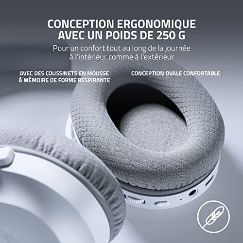 Razer Barracuda X - Multiplatform Wireless Gaming Headset (SmartSwitch Dual Wireless, Ergonomic Design, Triforce 40mm, Cardioid Microphone, 50H Battery, USB-C) Mercury White - Image 5