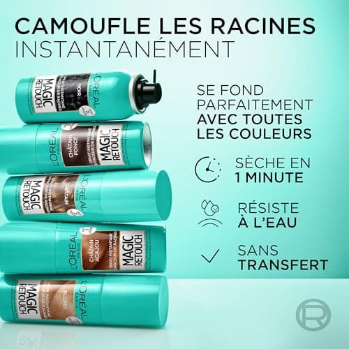 L’ORÉAL PARIS - Spray Instantané Correcteur de Racines & Cheveux Blancs - Hommes & Femmes - Magic Retouch - Châtain Foncé - 75ml - Image 5