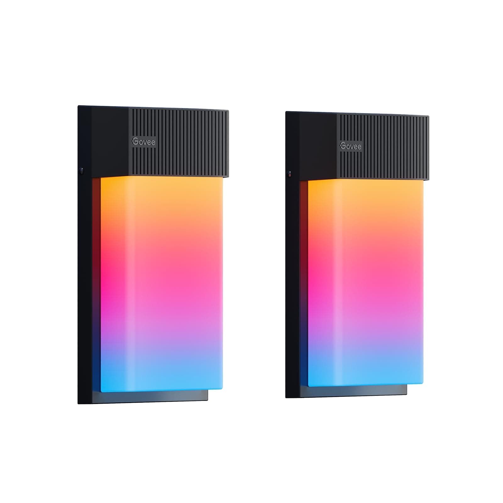Govee RGBIC Outdoor Wall Light, Smart Wall Light 1500LM with 45 Scene Modes, IP65 Waterproof, DIY Light Effects, Works with Alexa, Google Assistant and Matter, 2 Packs