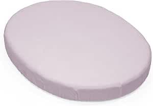 Stokke Sleepi Mini Fitted Sheet, Lavender – Soft Bed Sheet for Beautiful Dreams – Designed for Sleepi Mini Oval Mattress – Safe, Stylish and Washable – 100% Fine Cotton Percale