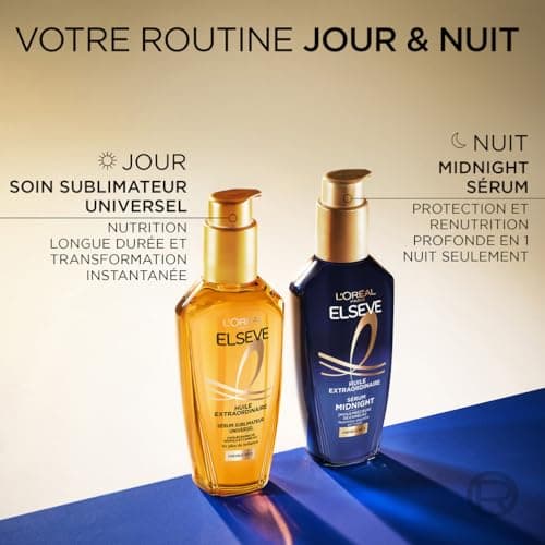 L'Oréal Paris - Night Hair Serum for Dry Hair - Nutrition & Transfer Free - Precious Camellia Oil - Elseve Extraordinary Oil - 100ml - Image 7