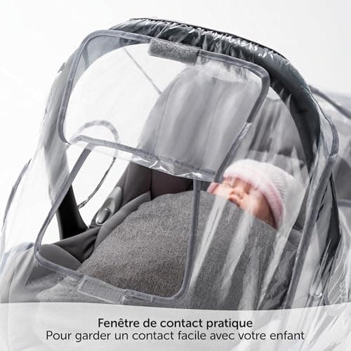 Cosy Universal Rain Cover, Compatible with Cybex, Maxi-Cosi, Baby Car Seat, Window, Mesh Vents, Transport Handle, PVC Free - Image 6