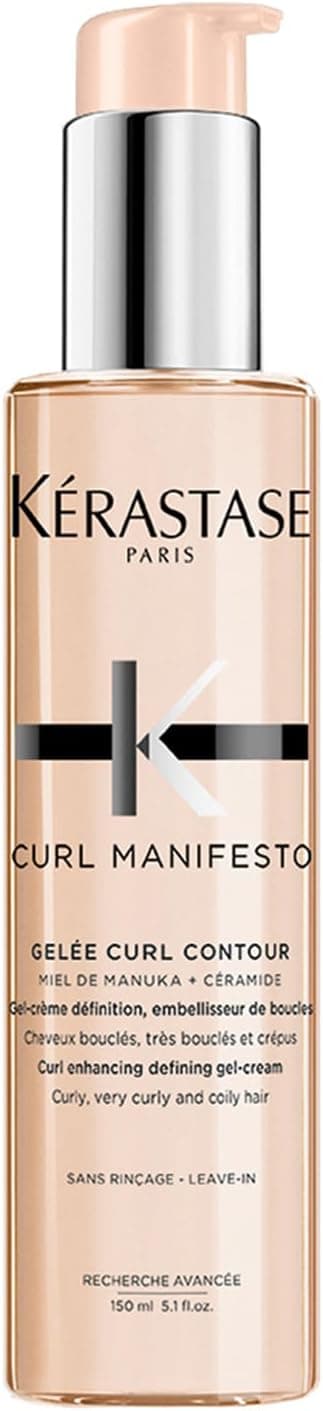 Kerastase KERASTASE Curl Manifesto - Curl Contour Jelly - Curl Enhancer Gel-Cream - Curl Method - Moisturizes & Defines - Manuka Honey & Ceramides - Curly, Curly & Kinky Hair - 150 ml