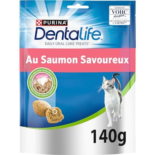 DENTALIFE |Daily Oral Care | Treats | for Adult Cats | Helps Clean Teeth Effectively | Salmon | Sachet | 140g - Image 3