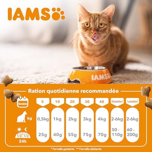 IAMS Vitality - Croquettes Super Premium Chatons - savoureuses complètes équilibrées - Favorise Croissance et Vitalité - Au Poulet Frais – sans OGM Colorant arôme Artificiel - Sac refermable de 10 kg - Image 9
