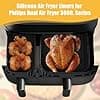 Air Fryer Mould for Philips 3000 Dual Basket, Silicone Air Fryer Dish for Philips Airfryer Series 3000 und 5000, Reusable Air Frye Accessories for Philips Air Fryer NA350 NA550 6/3L - Image 3