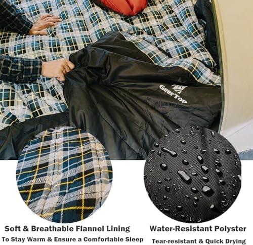 GEERTOP Adult Sleeping Bag XXL 220 x 110 cm, Winter Sleeping Bag with Compression Bag for Hiking, Portable Lightweight for Camping Trekking Outdoor Activities - Image 3