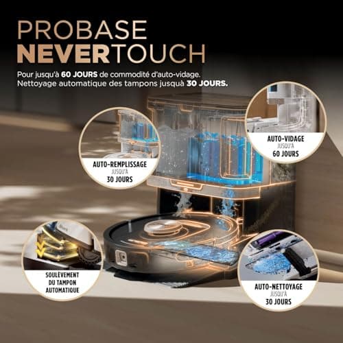 Shark PowerDetect Robot Washer Vacuum Cleaner - 60 Day Self-emptying Base Cleaner - 3D Navigation LiDAR - WiFi/App - 1 Anti-Odor Cartridge, 3 Standard Pads and 1 Anti-Microbial, 1 Brush - White - Image 5