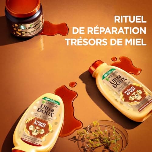 Garnier Ultra Doux Trésors de Miel - Replenishing Hair Routine - Shampoo, Conditioner & Mask - With Beeswax & Acacia Honey - For Fragile & Brittle Hair - Image 3