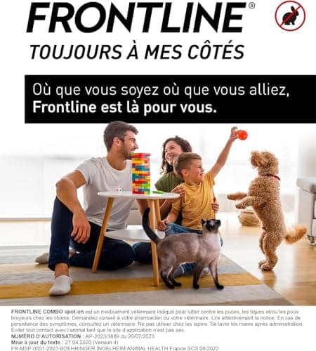 Frontline Spot-on Chien - Anti Puces, Tiques & Poux Broyeurs - Protège Pendant 8 Semaines Contre Les Puces/4 Semaines Contre Les Tiques - pour Chien 20 à 40 kg - Fabriqué en France - 3 Pipettes - Image 8