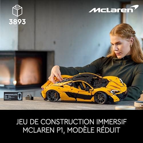 LEGO Technic McLaren P1 Hypercar Model Kit for Adults - Gift Idea for Car Enthusiasts - Reduced Scale Collector's Item - Racing Car Replica 42172 - Image 4