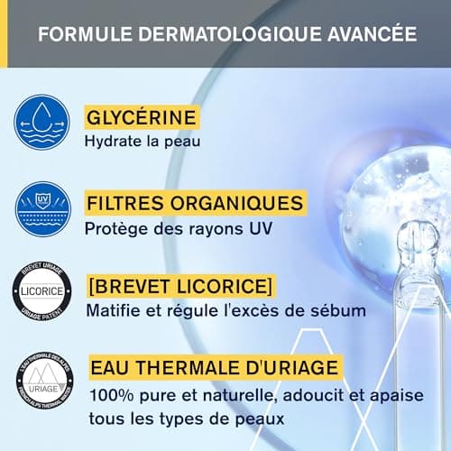 Uriage Bariesun Mattifying Fluid SPF50+ - Mattifying and Regulating Excess Sebum - Light Texture - No White Traces, Water and Sweat Resistant - For Combination to Oily Skin - 50ml - Image 5