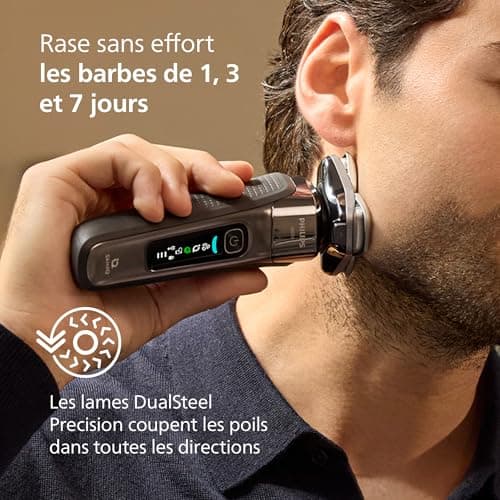 Philips i9000 Wet and Dry Electric Shaver with Skin IQ Technology, Triple Lift & Cut System, SteelPrecision Blades 360 Dual Rotary Blades, Model X9002/30 - Image 8