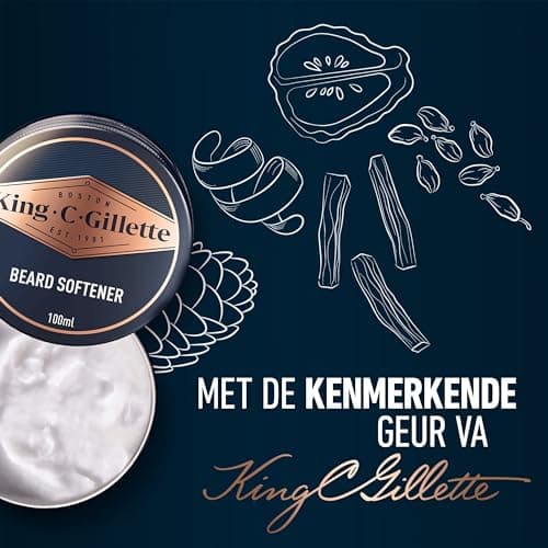 Gillette King C. Men's Beard Balm, Nutritious Cocoa Butter, Argan Oil & Shea Butter, Moisturizes & Revitalizes, Shaving Kit Accessory For Men - Image 7
