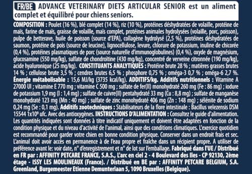 Advance Veterinary Diets Articular Care Senior Dry for Senior Dogs with Joint Problems - 12kg (Packaging May Vary) - Image 7