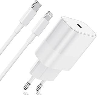 Chargeur Rapide iPhone【Apple Certifié】 20W USB C Adaptateur Secteur et 2M Lightning Apple Original Cable pour iPhone 14/14 Plus/14 Pro/14 Pro Max/13/12/11/SE/X/XS/XR
