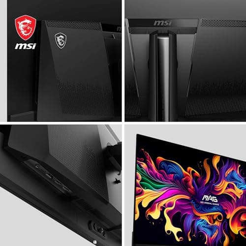 MSI MAG 321UPX QD-OLED Gaming Screen 31.5 Inches 4K UHD – Quantum Dot OLED Panel 3840 x 2160, 240Hz/0.03ms, 99% DCI-P3, ΔE≤2, DisplayHDR True Black 400 – DP 1.4a, HDMI 2.1, USB Type-C - Image 5