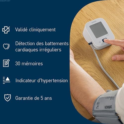 OMRON X2 Essential - Automatic Arm Blood Pressure Device - Clinically Validated Cuff Blood Pressure Monitor - Arm Blood Pressure Monitor with Irregular Heart Pulse Detection - Image 5