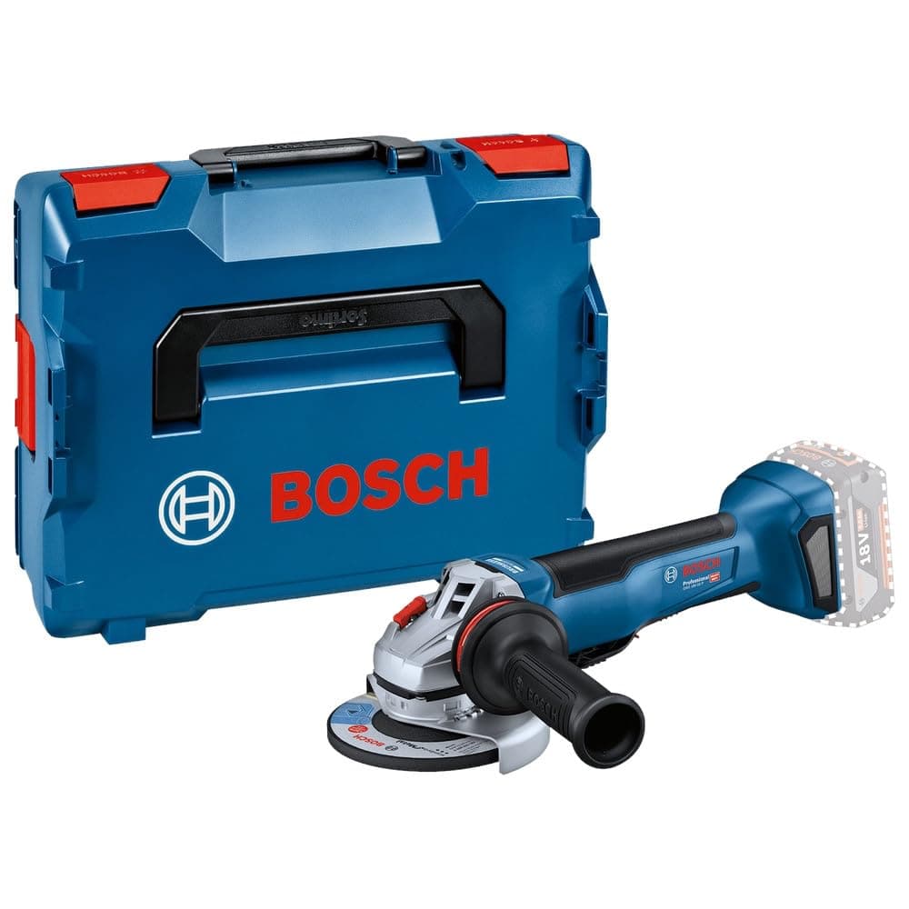 Bosch Professional Bosch Professional 18V System meuleuse angulaire sans-fil GWS 18V-10 P (moteur sans charbon, puissance équivalente à 1 000 W en filaire, KickBack Control, système de freinage intelligent, dans L-BOXX)