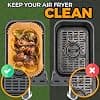 225 Pcs Air Fryer Liners Disposable Air Fryer Liners for Ninja Foodi 10.4L AF500UK/Cosori Dual Blaze TwinFry 10L/Duronic 10L, Ninja Megazone Air Fryer Paper Baking Accessories - Image 5