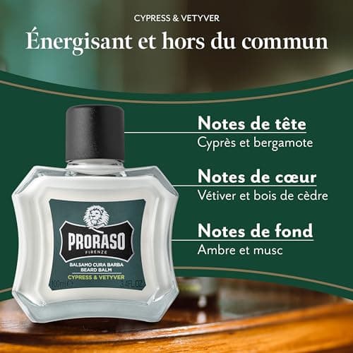 Proraso | Baume à barbe Cypress & Vetyver (flacon de 100 ml) – Baume pour barbe adoucissant et protecteur contre les démangeaisons et l'inconfort – Fabriqué en Italie - Image 4