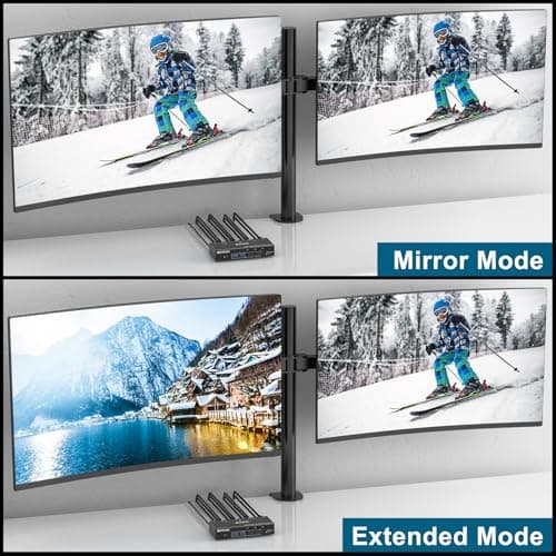 KVM Switch 3 PC 2 HDMI Monitors, EDID Emulator, USB 3.0 HDMI 2.0 Dual Monitor KVM Switch 4K@60Hz for 3 PC Sharing Keyboard, Mouse, with Wired Remote Control and Adapter - Image 8