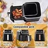 2 Pieces Air Fryer Accessories for Ninja Air Fryer MAX PRO AF180EU 6.2L, Silicone Air Fryer Mould for Ninja PRO Air Fryer AF140EU 4.7L, Reusable Airfryer Mould Flat for Philip, COSORI, Cecotec - Image 3
