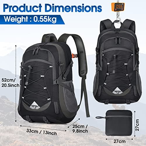 IGOLUMON 40L Ultralight Foldable Waterproof Hiking Backpack for Men Women - Large Capacity for Travel, Trekking, Sports, Camping - Image 3