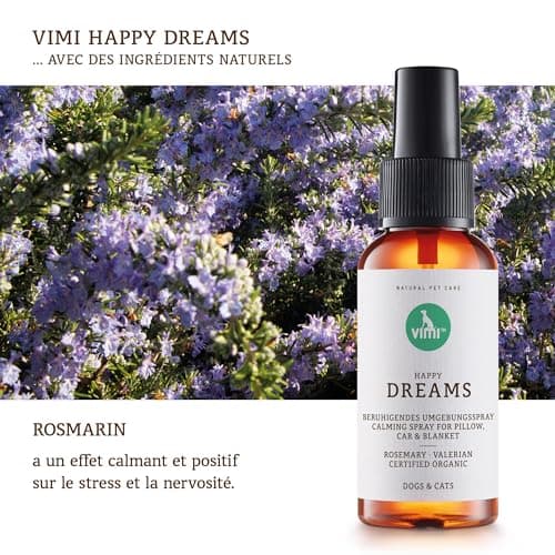 animaux vimi – Happy Dreams I Spray for the Basket and the Environment for Dogs and Cats I Calming Effect and Feeling of Wellness thanks to Rosemary and Valerian - Image 6