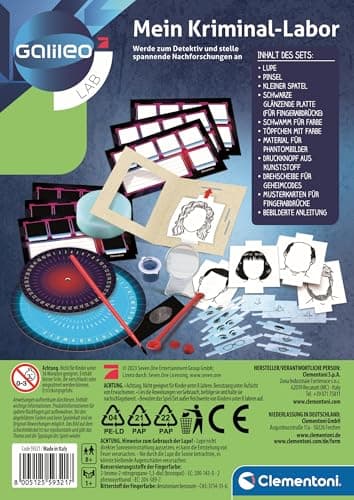 Galileo Lab My Criminal Laboratory - Detective Kit for Children from 8 Years Old - Equipment for Young Detectives, Investigators and Agents - 59321 Clementoni - Image 3