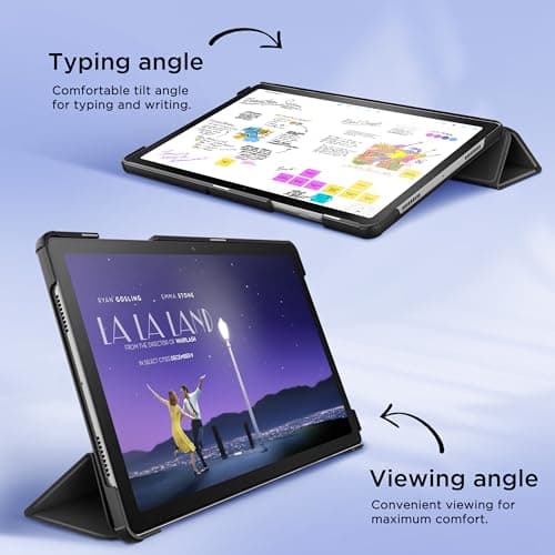 EasyAcc Case for Samsung Galaxy Tab A11+ Plus 2025 / A9+ 11 Inch 2023, Ultra Slim PU Leather Protective Case with Auto Wake/Sleep Function - Black - Image 8