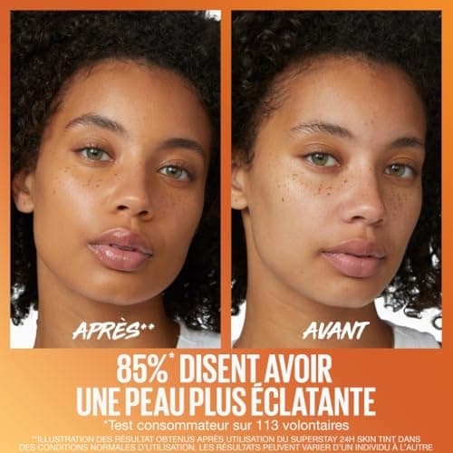 Maybelline New York - Fluid Foundation - Glow & Skin Care - Vitamin C - Long Lasting 24H - Vegan Formula - Superstay Skin Tint - Shade : 5 - 30 ml - Image 6
