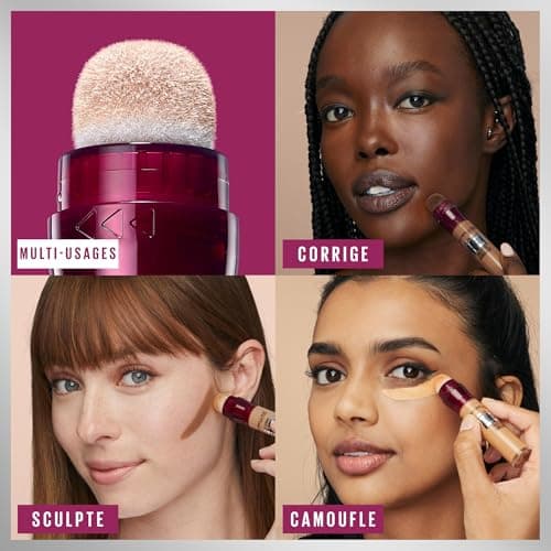 Maybelline New York - Lot de 2 Anti-cernes Fluide - Kit Correcteur & Contouring - Instant Anti-Age L’Effaceur - Teintes : Clair (03) & Olive Doré (145) - 2x 6,8 ml - Image 4