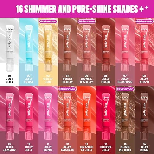 NYX Professional Makeup Jelly Job - High Gloss - Smoothing Effect - Comfortable Feel - Visibly Hydrated Lips - Cherry Scent - Honey, It's Jelly 05 - Image 8