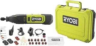 RYOBI - Mini-Outil Rotatif RRT12-120BA335 – 35 Accessoires Inclus, Vitesse Variable, Moteur 12V – Gravure, Ponçage, Polissage et Découpe de Précision – Coffret Complet