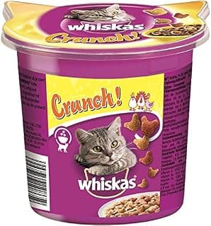 whiskas Lot de 5 Crunch au Poulet, Dinde et Canard - 100 g