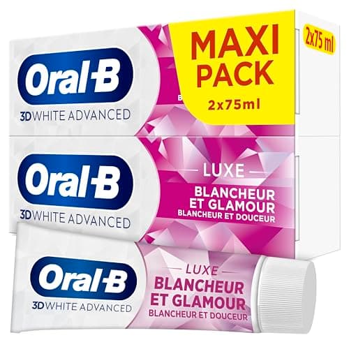 Oral-B Glamorous 3D White Advanced Luxury Perfection Against Surface Spots, Designed For Advanced Teeth Brushing, Sweet Mint Arome, Pack Of 150 ml - Image 3