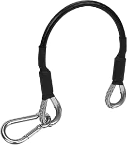 NQEUEPN 25.5cm Gym Extension Cable with Carabiner, Home Gym Cable Extension Cord Compatible with Bowflex Fitness Extension Cables for Leg Extensions